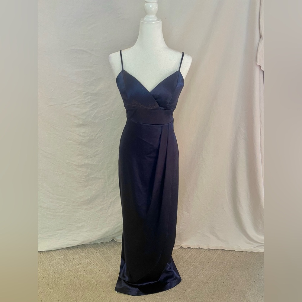Formal Navy Spaghetti Strap Dress